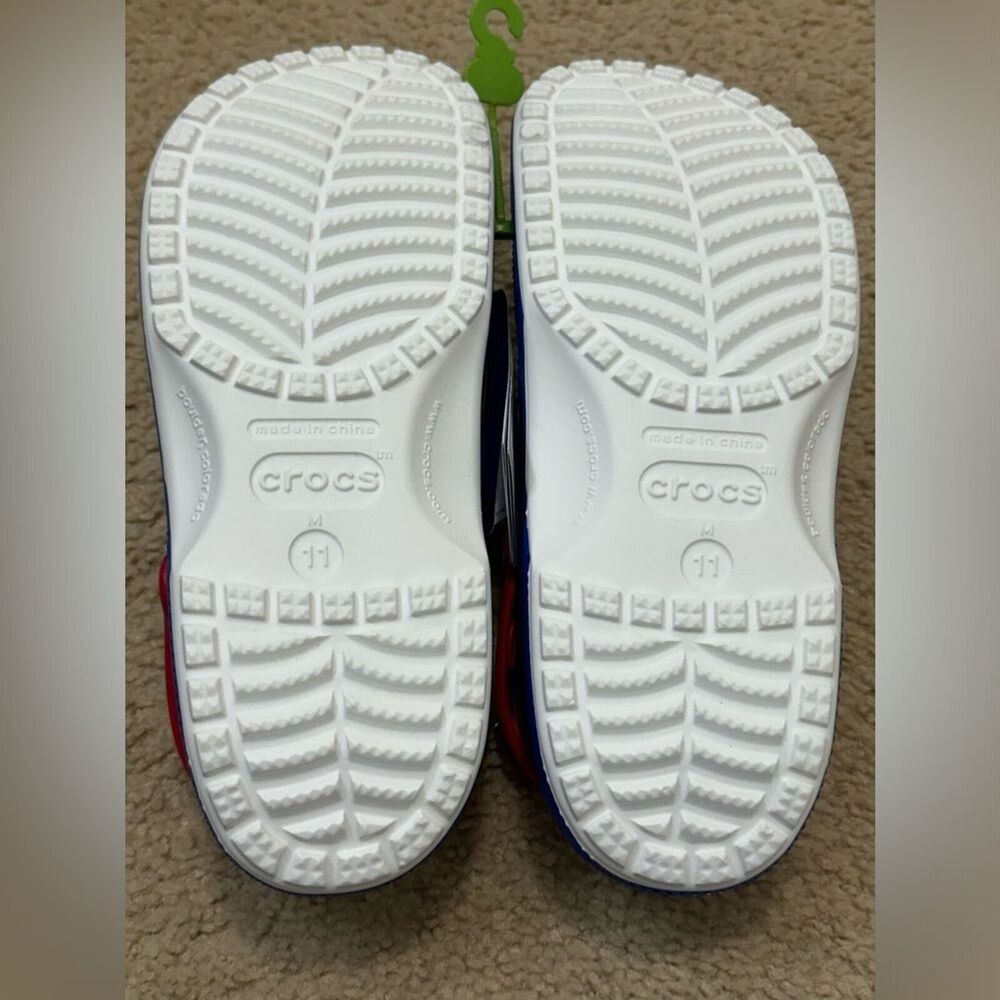 NWT Crocs Blue Red NBA Philadelphia 76ers Classic Clogs Unisex Sz M11.0/W13.0 - Picture 7 of 7